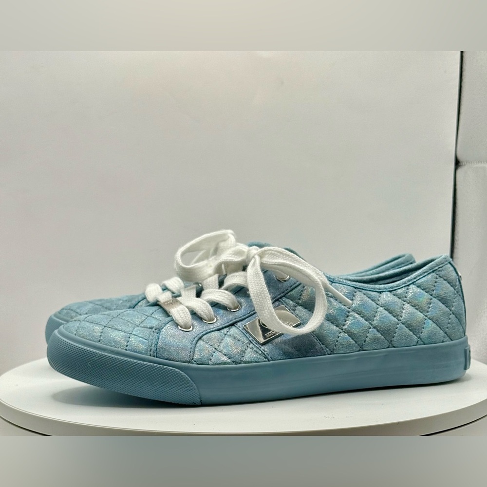 GBG‎ Los Angeles Women’s Quilted Sneakers Size 7.5 Blue Metallic Casual Shoes - Picture 4 of 10